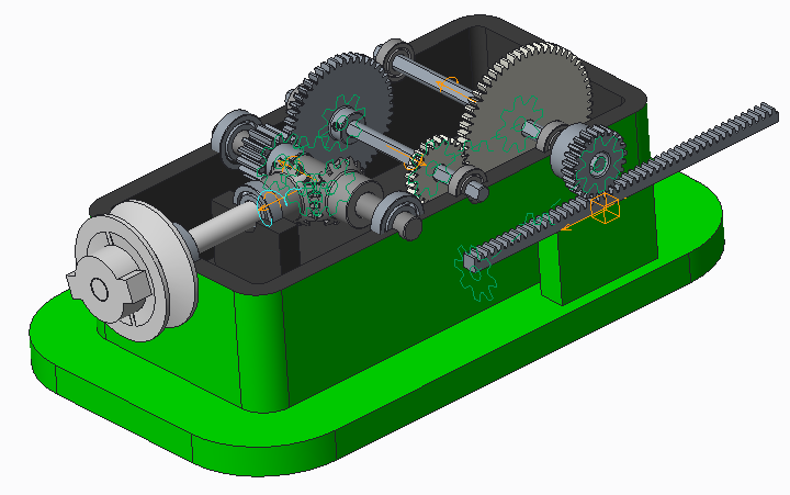 Creo MDX/MDO Gear Box with Rack and Pinion