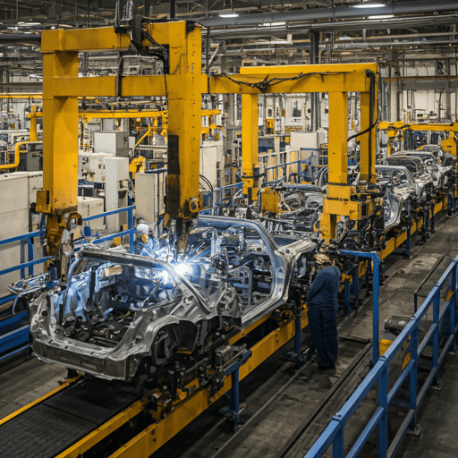 Automotive assembly line welding